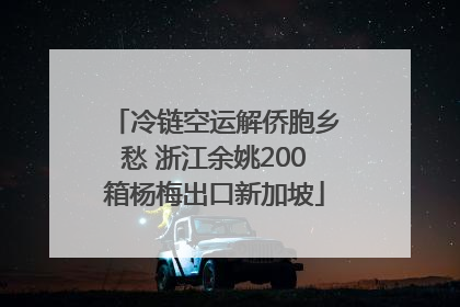 冷链空运解侨胞乡愁 浙江余姚200箱杨梅出口新加坡