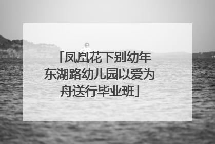 凤凰花下别幼年 东湖路幼儿园以爱为舟送行毕业班