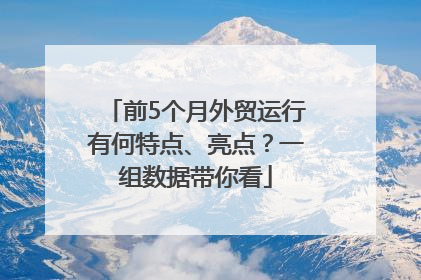 前5个月外贸运行有何特点、亮点？一组数据带你看
