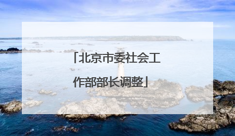 北京市委社会工作部部长调整