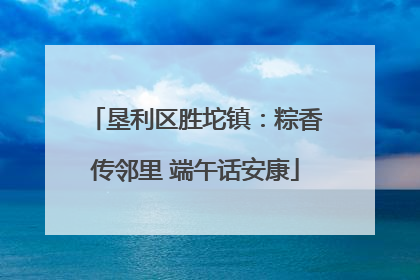 垦利区胜坨镇：粽香传邻里 端午话安康