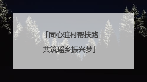 同心驻村帮扶路 共筑瑶乡振兴梦