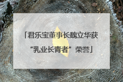 君乐宝董事长魏立华获“乳业长青者”荣誉
