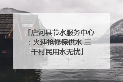 唐河县节水服务中心：火速抢修保供水 三千村民用水无忧