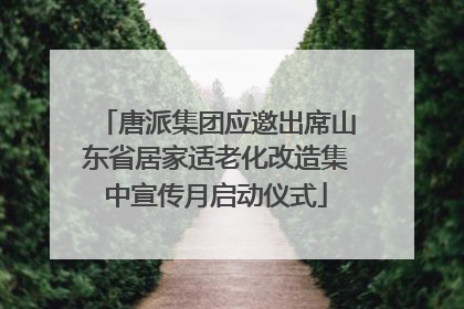 唐派集团应邀出席山东省居家适老化改造集中宣传月启动仪式