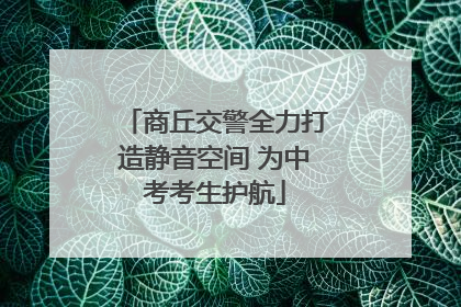 商丘交警全力打造静音空间 为中考考生护航