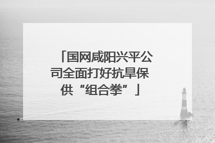 国网咸阳兴平公司全面打好抗旱保供“组合拳”