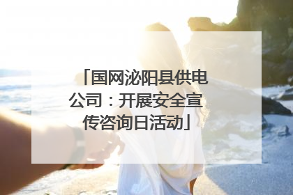 国网泌阳县供电公司：开展安全宣传咨询日活动