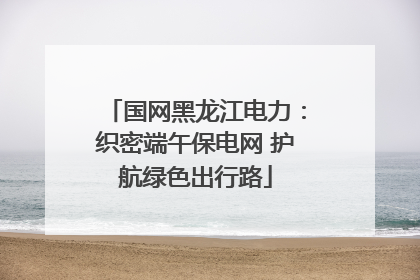 国网黑龙江电力：织密端午保电网 护航绿色出行路
