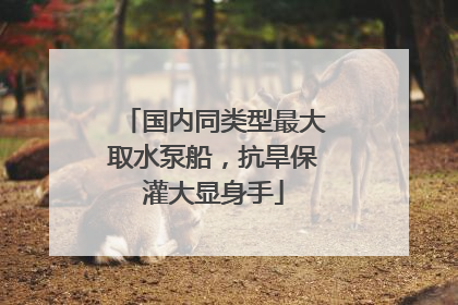 国内同类型最大取水泵船，抗旱保灌大显身手