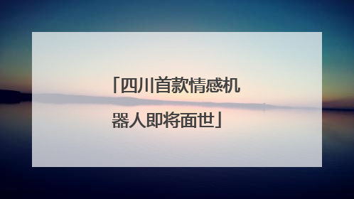四川首款情感机器人即将面世