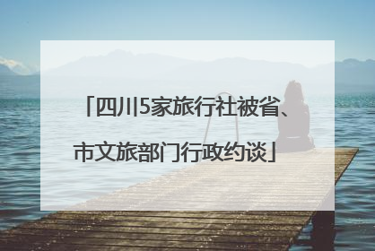 四川5家旅行社被省、市文旅部门行政约谈