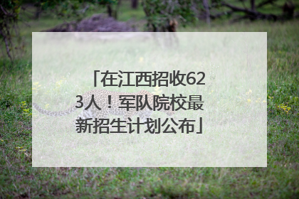 在江西招收623人！军队院校最新招生计划公布