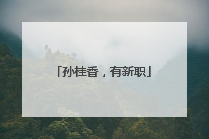 孙桂香，有新职