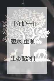 守护一江碧水 重现生态韶河