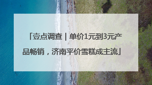 壹点调查｜单价1元到3元产品畅销，济南平价雪糕成主流