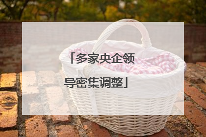 多家央企领导密集调整