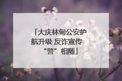 大庆林甸公安护航升级 反诈宣传“警”相随