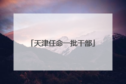 天津任命一批干部