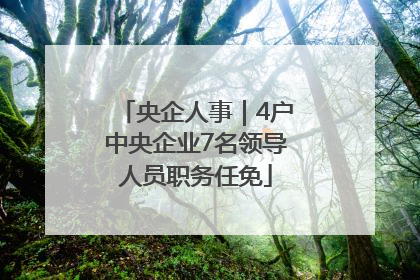 央企人事｜4户中央企业7名领导人员职务任免