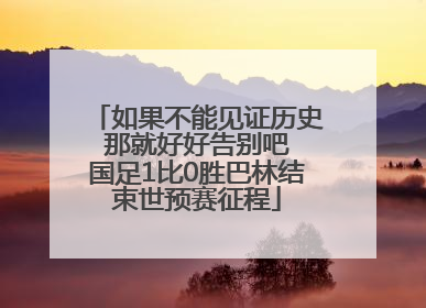 如果不能见证历史 那就好好告别吧 国足1比0胜巴林结束世预赛征程