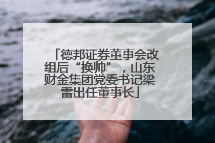 德邦证券董事会改组后“换帅”，山东财金集团党委书记梁雷出任董事长