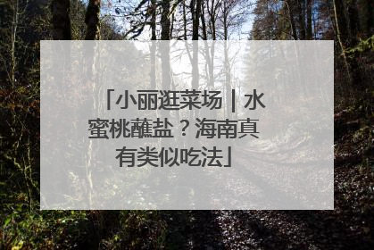 小丽逛菜场｜水蜜桃蘸盐？海南真有类似吃法