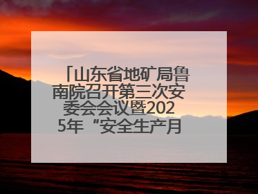 山东省地矿局鲁南院召开第三次安委会会议暨2025年“安全生产月”活动启动仪式