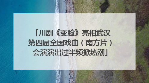 川剧《变脸》亮相武汉 第四届全国戏曲（南方片）会演演出过半频掀热潮