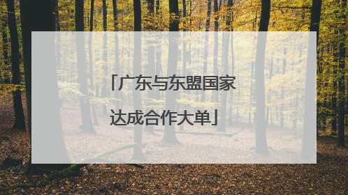 广东与东盟国家达成合作大单