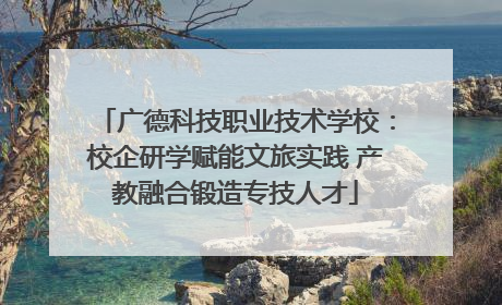 广德科技职业技术学校：校企研学赋能文旅实践 产教融合锻造专技人才