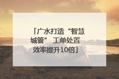 广水打造“智慧城管” 工单处置效率提升10倍