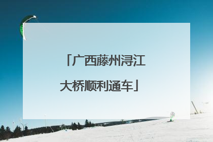 广西藤州浔江大桥顺利通车