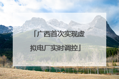 广西首次实现虚拟电厂实时调控
