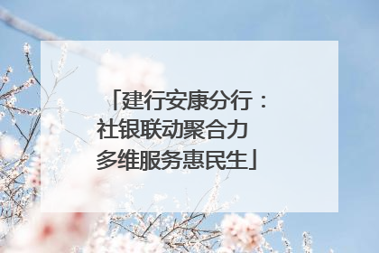 建行安康分行：社银联动聚合力 多维服务惠民生