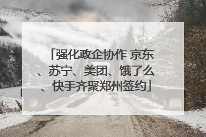 强化政企协作 京东、苏宁、美团、饿了么、快手齐聚郑州签约