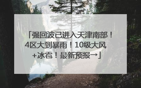 强回波已进入天津南部！4区大到暴雨！10级大风+冰雹！最新预报→