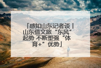 感知山东记者谈丨山东借文旅“东风”起势 不断塑强“体育+”优势