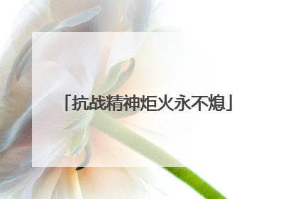 抗战精神炬火永不熄