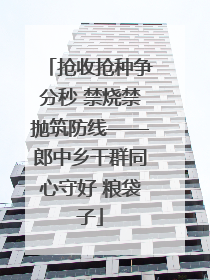 抢收抢种争分秒 禁烧禁抛筑防线——郎中乡干群同心守好 粮袋子