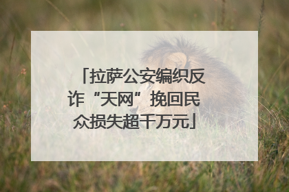 拉萨公安编织反诈“天网”挽回民众损失超千万元