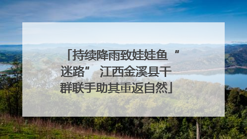 持续降雨致娃娃鱼“迷路” 江西金溪县干群联手助其重返自然