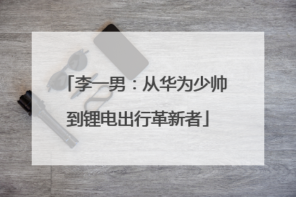 李一男：从华为少帅到锂电出行革新者