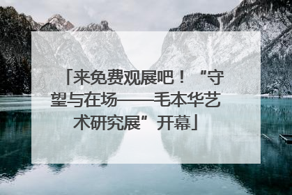 来免费观展吧！“守望与在场——毛本华艺术研究展”开幕