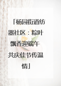 杨园街道纺器社区：粽叶飘香迎端午 共庆佳节传温情