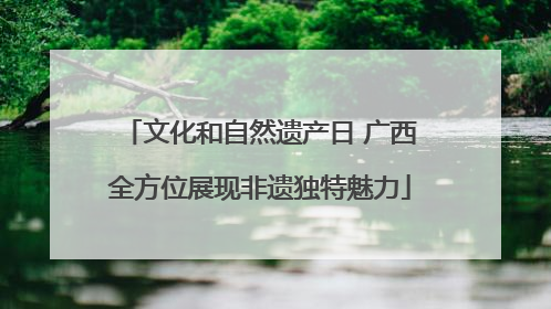 文化和自然遗产日 广西全方位展现非遗独特魅力
