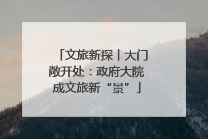 文旅新探丨大门敞开处：政府大院成文旅新“景”