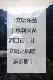文明东营｜垦利区黄河口镇：让文明之风吹遍乡野