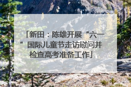 新田：陈雄开展“六一”国际儿童节走访慰问并检查高考准备工作