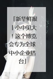 新华鲜报丨小中见大！这个博览会专为全球中小企业搭台